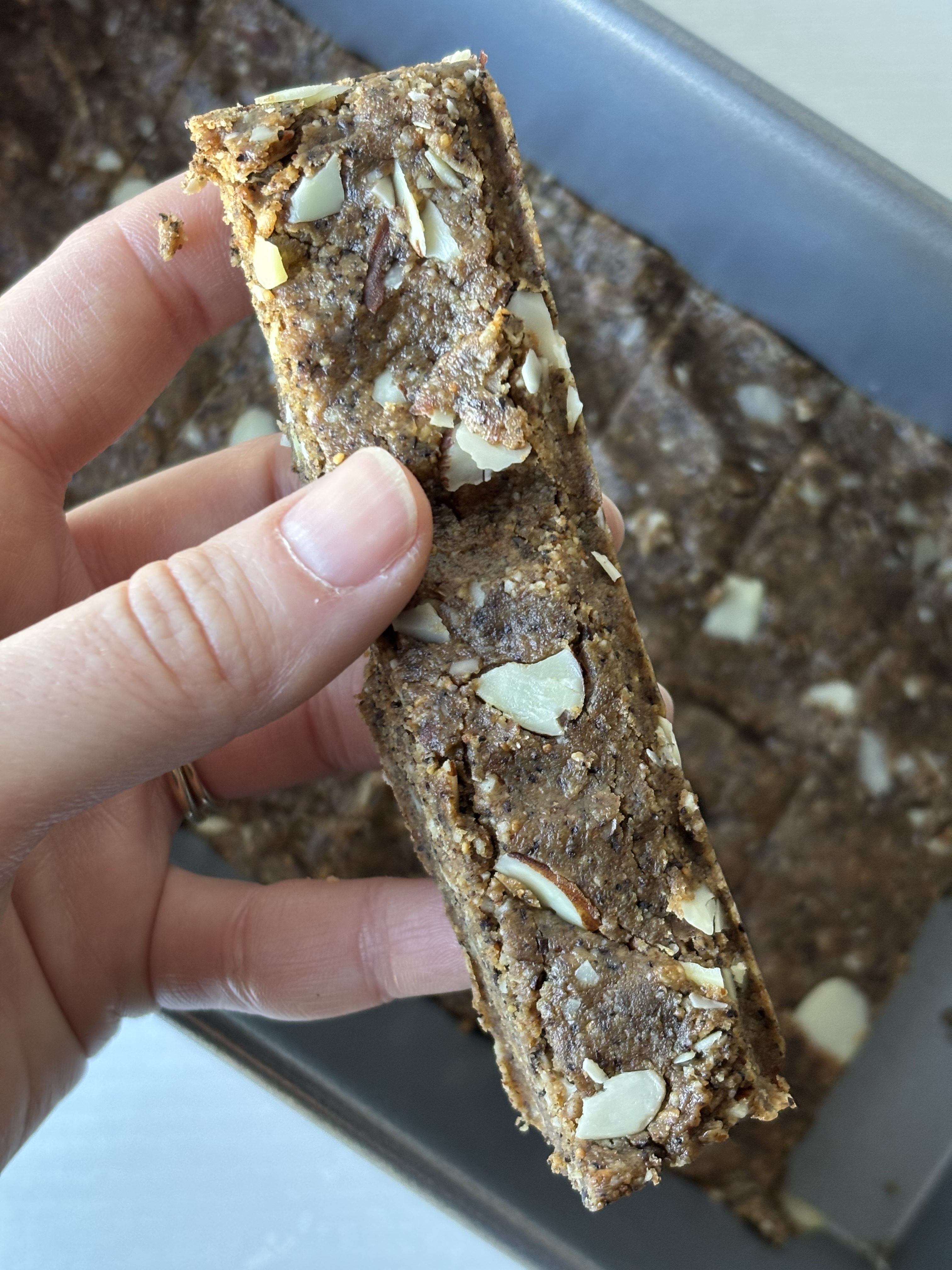 Easy Vegan Coffee Almond Protein Bars