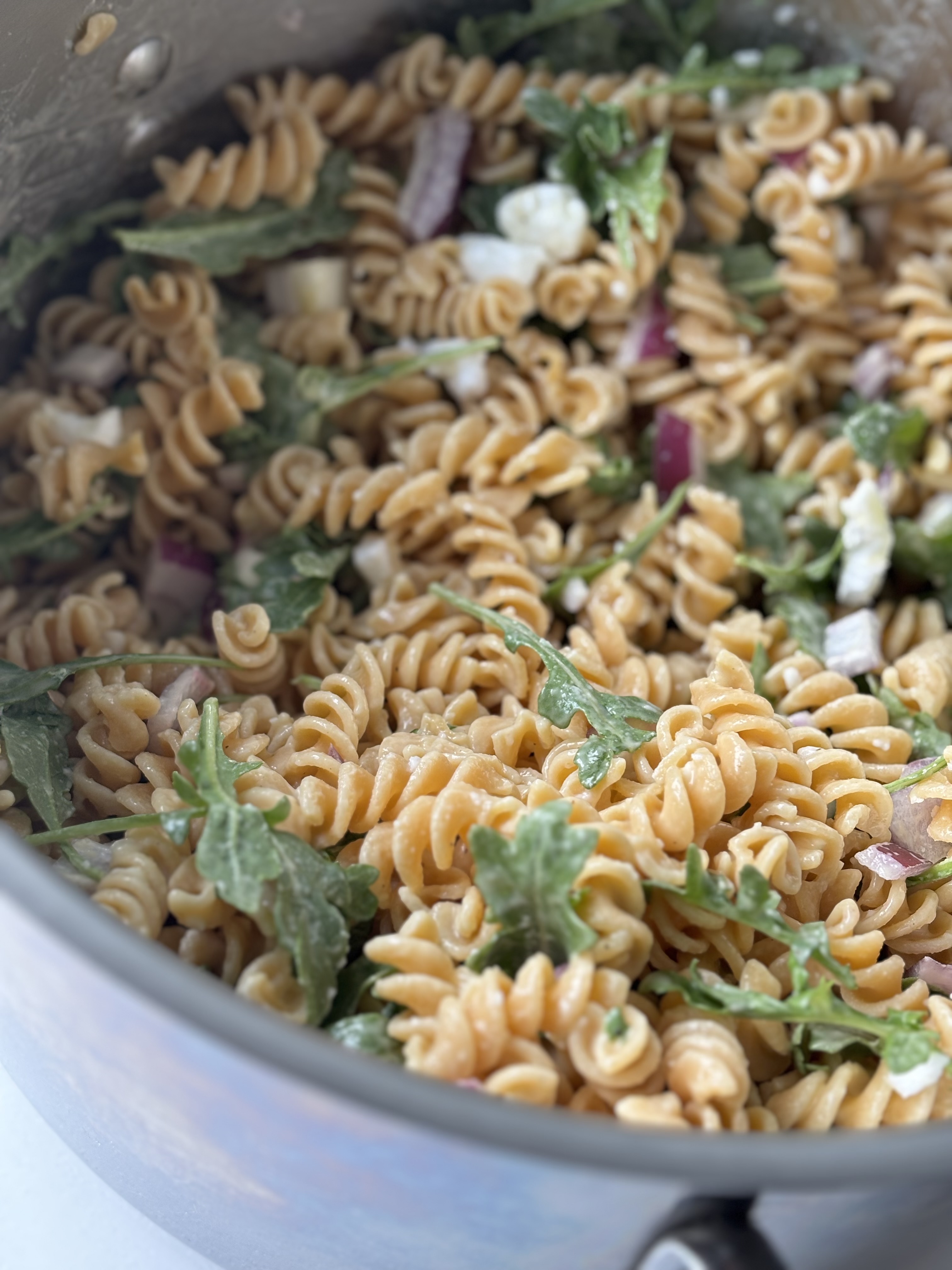 Easy Lemon Arugula Pasta Salad Recipe