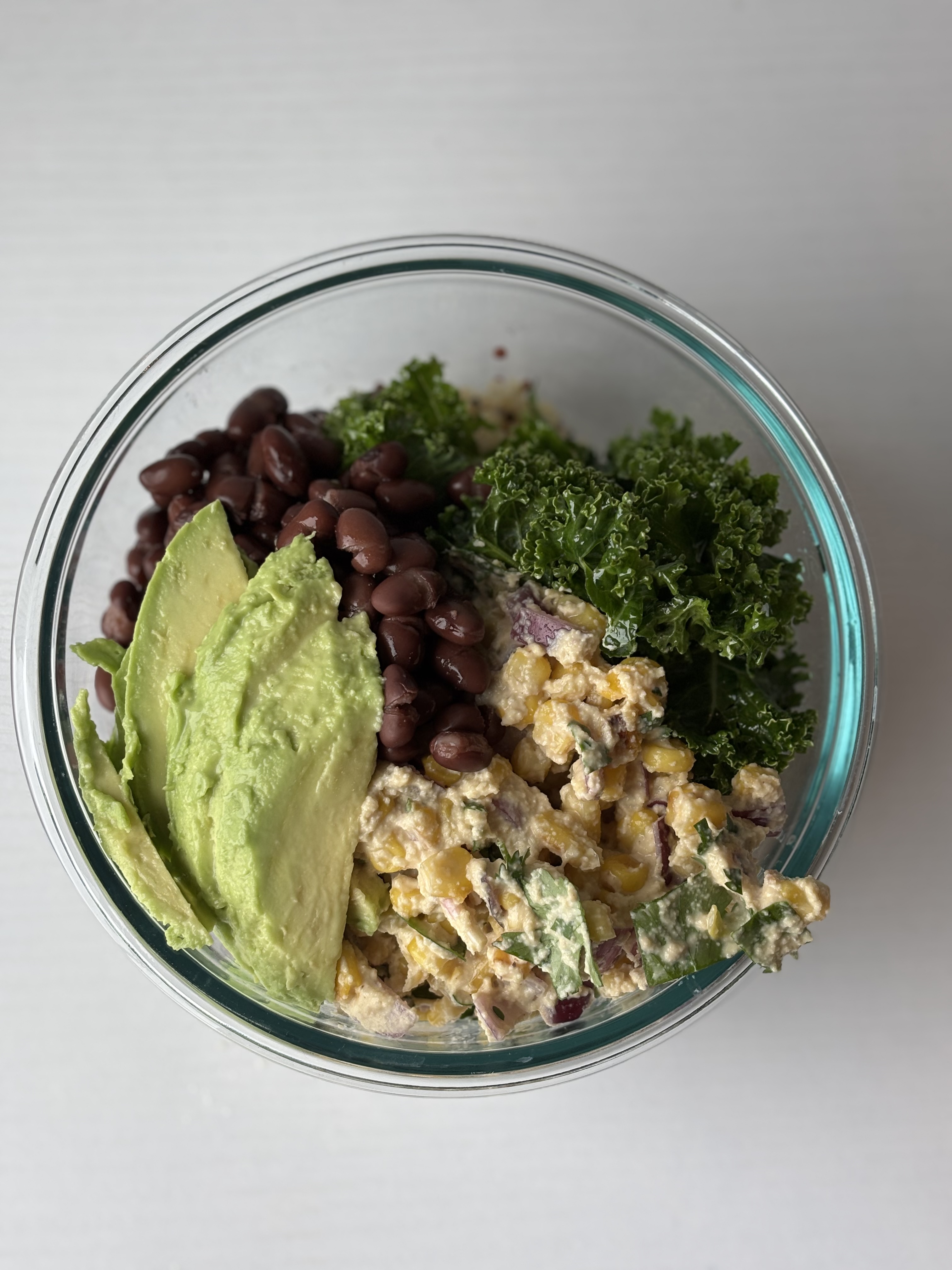 Healthy Plant Based Corn & Black Bean Meal Prep Bowl