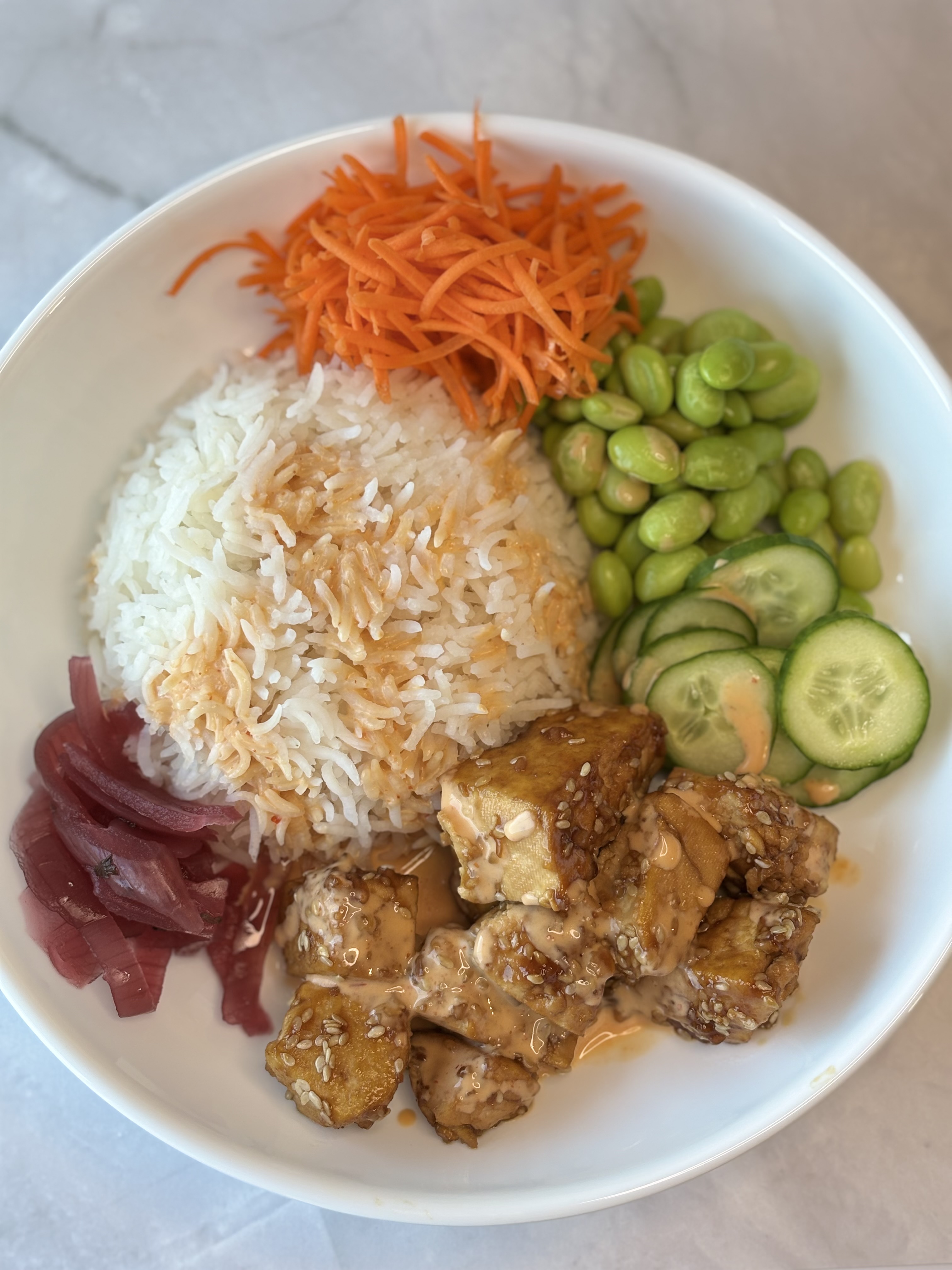 Easy Sesame Tofu Bowl Recipe
